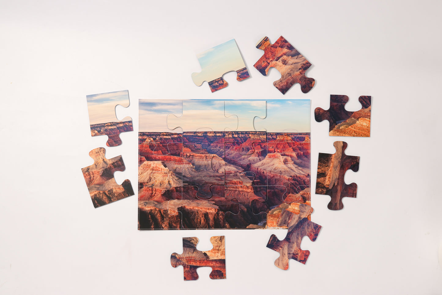 Close-up of the 12-piece Grand Teton National Park puzzle.