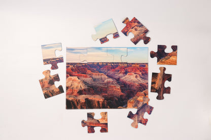 Close-up of the 12-piece Grand Teton National Park puzzle.
